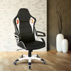 Racing Style Home & Office Chair Black - Techni Mobili