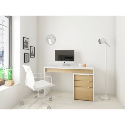 2pc Chrono Home Office Set With File Cabinet - Nexera - Image 4