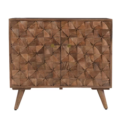 Veneto Accent Cabinet Walnut - Steve Silver Co. - Image 2