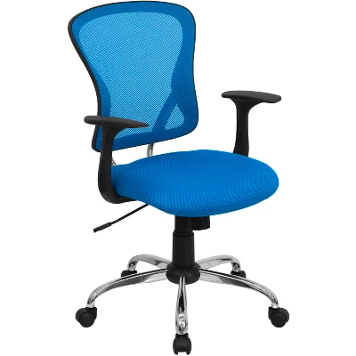 Flash Furniture Mid-Back Mesh Swivel Task Office Chair With Chrome Base And Arms - Image 13