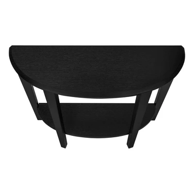 36" 2 Tier Half Moon Shape Console Table Black - EveryRoom - Image 4