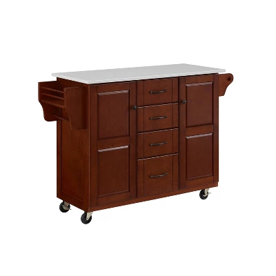 Eleanor Granite Top Kitchen Cart Mahogany - Crosley - Image 5