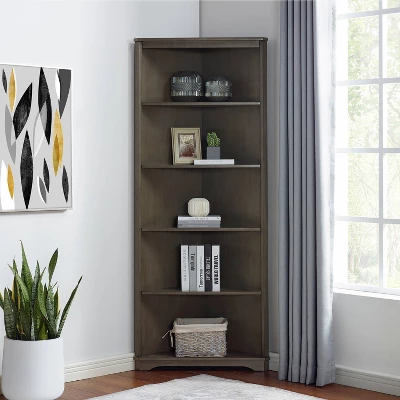 78" Dundrum 5 Shelf Corner Bookcase - HOMES: Inside + Out