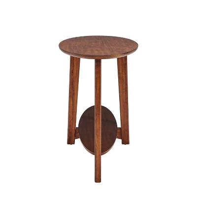 Monterey Console/Media Mid Century Modern Wood Table Chestnut - Alaterre - Image 3