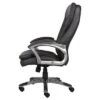 High Back Executive Chair With Pewter Finished Base/Arms Black - Boss Office Products