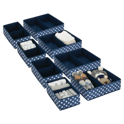 MDesign Fabric Dresser Drawer Storage Organizers, Set Of 8 - Image 11
