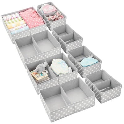 MDesign Fabric Dresser Drawer Storage Organizers, Set Of 8 - Image 10