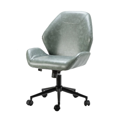 Juli Mid-Back Vegan Leather Office Task Chair With Adjustable Height Home Task Chair | Karat Home - Image 11