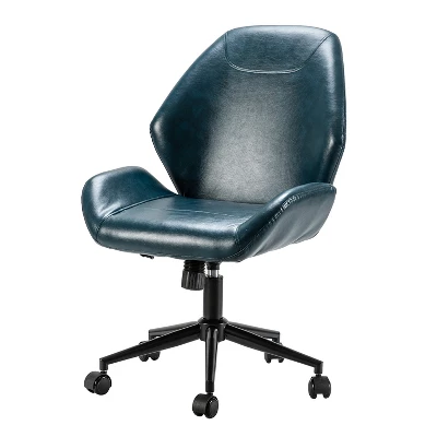 Juli Mid-Back Vegan Leather Office Task Chair With Adjustable Height Home Task Chair | Karat Home - Image 10