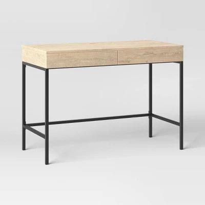 Loring Wood Writing Desk With Drawers And Charging Station - Threshold⢠- Image 12