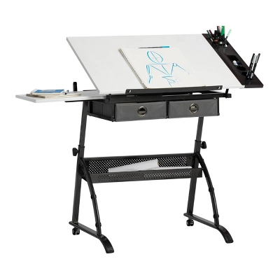 Core Drawing Table And Stool Set Charcoal Black/White - Studio Designs - Image 15