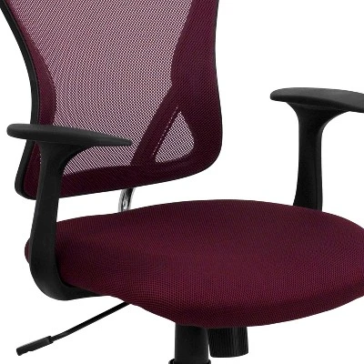 Flash Furniture Mid-Back Mesh Swivel Task Office Chair With Chrome Base And Arms - Image 5
