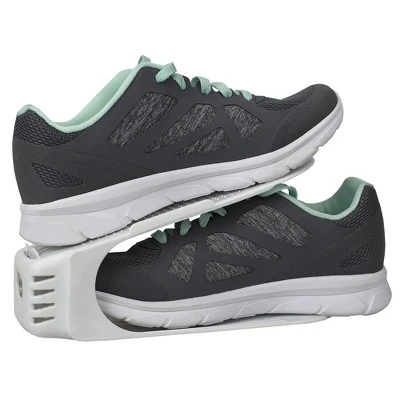 Home Basics Plastic Shoe Space Saver, White - Image 3