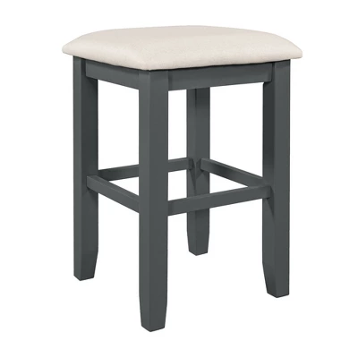 Rustic 3-Piece Counter Height Wood Dining Table Set With 2 Storage Drawers And 2 Stools-ModernLuxe - Image 8