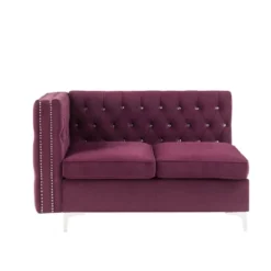 41" Jaszira Sofa Burgundy Velvet - Acme Furniture