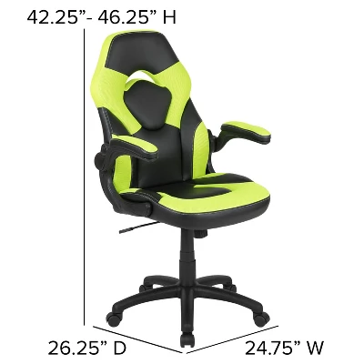 Flash Furniture Gaming Desk And Racing Chair Set With Cup Holder, Headphone Hook, And Monitor/Smartphone Stand - Image 4