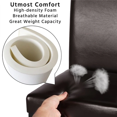 Yaheetech 4pcs High Back Padded Dining Chairs With Wood Legs For Home Restaurants - Image 5