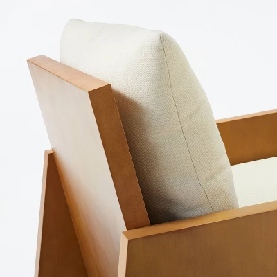 Duchesne Wood Accent Chair With Upholstered Seat And Back Cream - Threshold⢠Designed With Studio McGee - Image 4