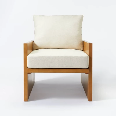 Duchesne Wood Accent Chair With Upholstered Seat And Back Cream - Threshold⢠Designed With Studio McGee - Image 2