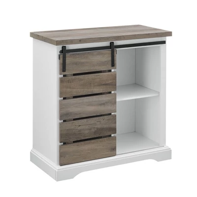 Tertia Modern Transitional Accent Cabinet With Sliding Plank Door - Saracina Home - Image 8