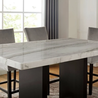 70" Southwind Rectangle Counter Height Dining Table White/Black - HOMES: Inside + Out - Image 3