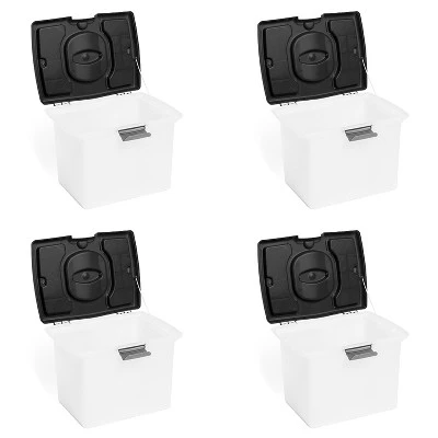 Gracious Living Portable Stackable File Storage Caddy W/ Comfort Grip Handles And Accessory Compartment, For Letter Size Hanging File Folders - Image 7