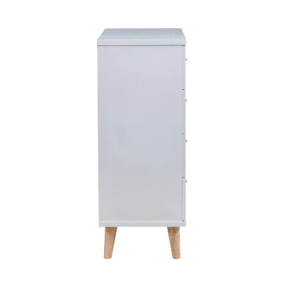 Retreat Mid-Century 4 Drawer Chest White - MiBasics - Image 5