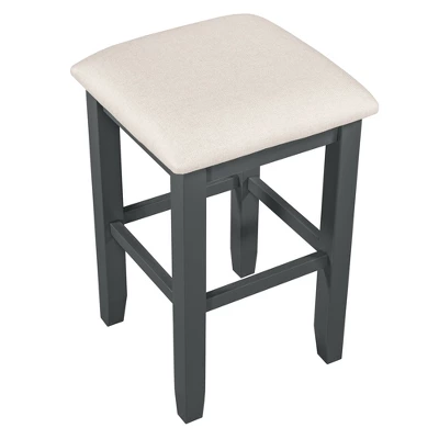 Rustic 3-Piece Counter Height Wood Dining Table Set With 2 Storage Drawers And 2 Stools-ModernLuxe - Image 7