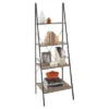 70" Ladder Bookshelf Mixed Material Gray - ClosetMaid