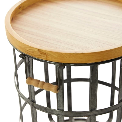 Set Of 2 Metal Storage Baskets Black - Olivia & May - Image 5