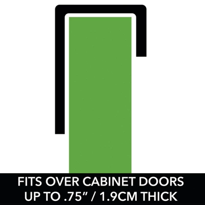 MDesign Metal Over Cabinet Door Hair Care & Styling Tool Storage Basket - Image 3