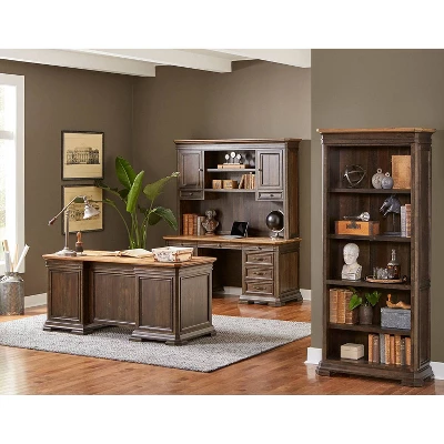 Sonoma Double Pedestal Desk Brown - Martin Furniture