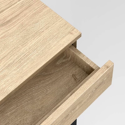 Loring Wood Writing Desk With Drawers And Charging Station - Threshold⢠- Image 4