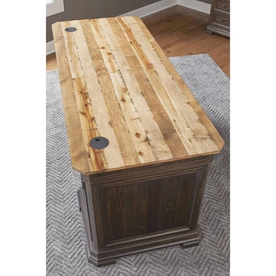 Sonoma Double Pedestal Desk Brown - Martin Furniture - Image 12