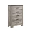 Adam 5 Drawer Chest Gray - Picket House Furnishings