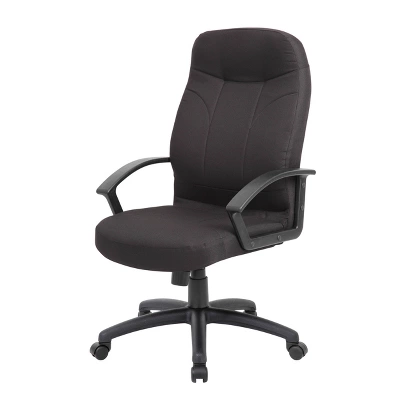 Mid Back Fabric Managers Chair Black - Boss Office Products - Image 2