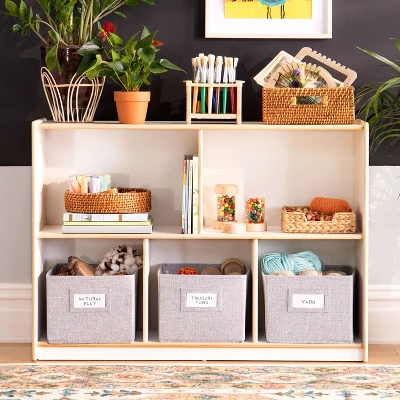 Guidecraft EdQ 2-Shelf 5-Compartment Storage - 30" - Image 3