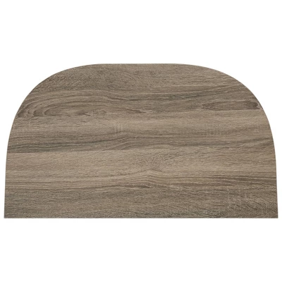 Wood And Metal Chair Side End Table Brown/Black - Benzara - Image 3