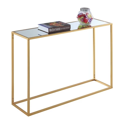 Gold Coast Mirrored Console Table Mirrored Top/Gold - Breighton Home - Image 2