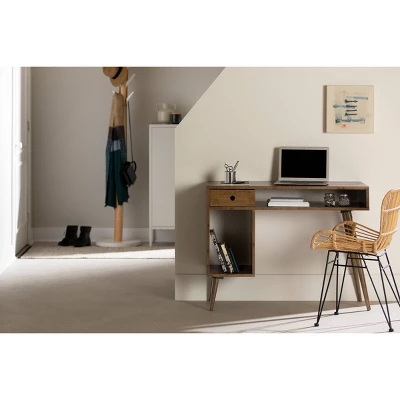 Kodali Computer Desk Natural Walnut - South Shore