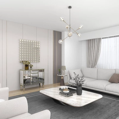 Glam Mirrored Rectangular Storage Cabinet Silver - Olivia & May - Image 15