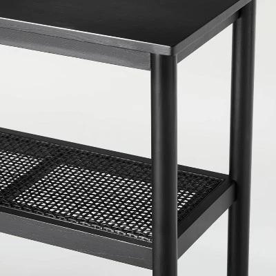 Wood & Cane 3-Shelf Console Bookcase - Hearth & Hand™ With Magnolia - Image 3