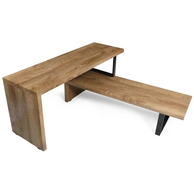 Constance 90° Rotation And Wide Extension Length From 55" To 107" Rectangle Console Table-The Pop Maison - Image 4