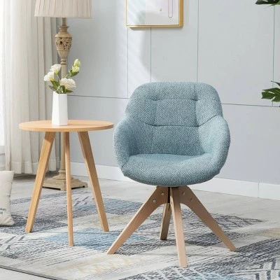 Upholstered Swivel Dining Armchair - Kinwell - Image 15