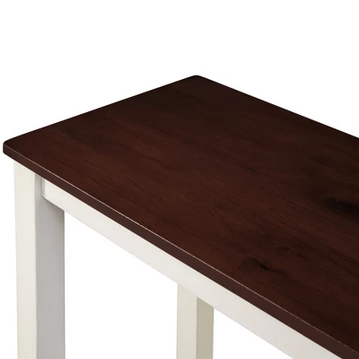 Rustic 3-Piece Counter Height Wood Dining Table Set With 2 Storage Drawers And 2 Stools-ModernLuxe - Image 9