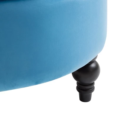 HOMCOM Retro High Back Armless Royal Accent Chair Fabric Upholstered Tufted Seat For Living Room, Dining Room And Bedroom - Image 4