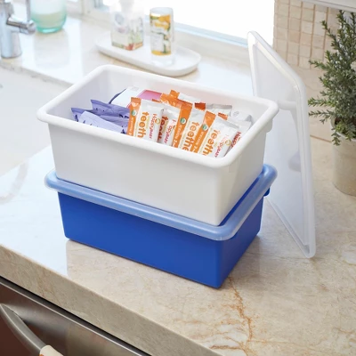 ECR4Kids Cubby Storage Bin With Non-Snap Lid, Plastic Conatiner, 10-Pack - Image 6