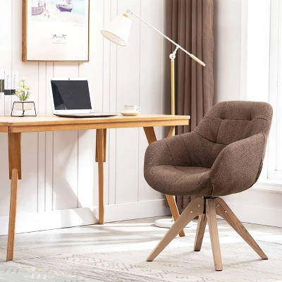 Upholstered Swivel Dining Armchair - Kinwell - Image 17