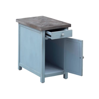 Skye Occasional 1 Drawer And 1 Door Chairside Cabinet Blue - Treasure Trove Accents - Image 2