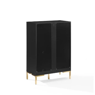 42.25" Juno Record Storage Cube Bookcase With Speaker Black/Black - Crosley - Image 8